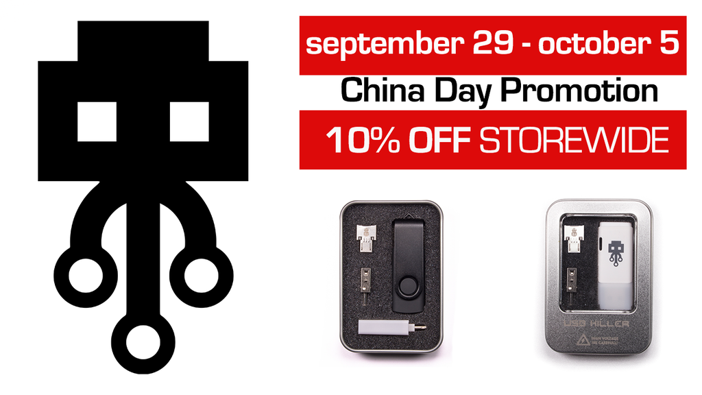 USBKILL China Day promotion! 10% OFF storewide . nov 29 - oct 5